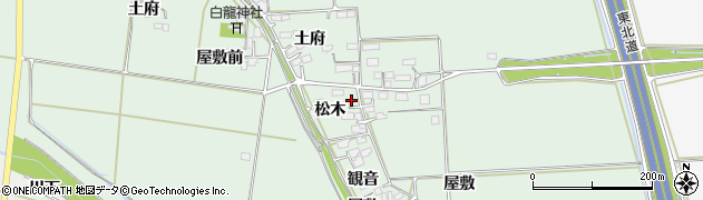 宮城県大崎市古川飯川（松木）周辺の地図