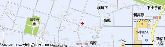 宮城県遠田郡美里町北浦横埣下周辺の地図
