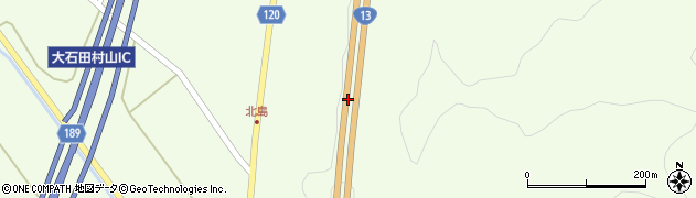 国道１３号線周辺の地図