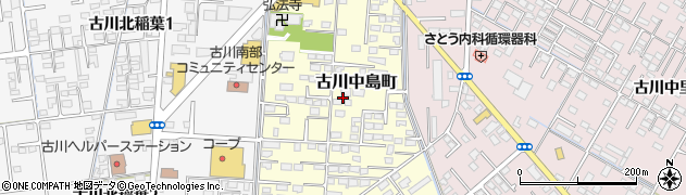 宮城県大崎市古川中島町周辺の地図