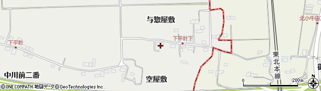 宮城県美里町（遠田郡）平針（空屋敷）周辺の地図