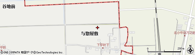 宮城県遠田郡美里町平針与惣屋敷周辺の地図