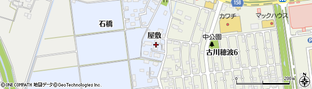 宮城県大崎市古川米倉屋敷周辺の地図