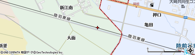 宮城県大崎市古川鶴ケ埣元屋敷周辺の地図