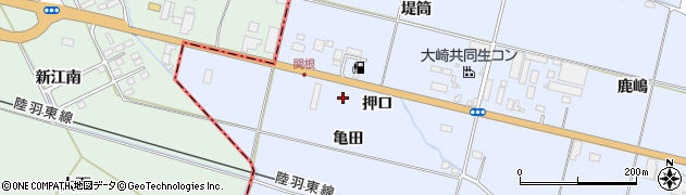 宮城県遠田郡美里町関根押口周辺の地図