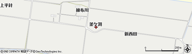 宮城県美里町（遠田郡）平針（釜ケ渕）周辺の地図