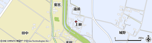 宮城県加美町（加美郡）平柳（上柳）周辺の地図