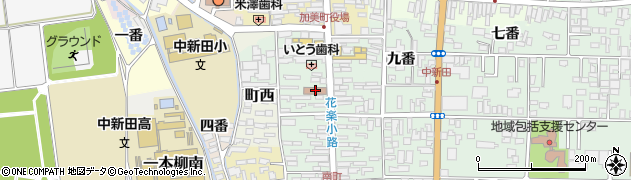 中新田郵便局周辺の地図