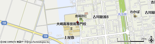 宮城県大崎市古川米倉北周辺の地図