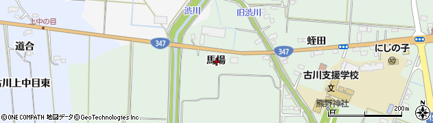 宮城県大崎市古川飯川馬場周辺の地図