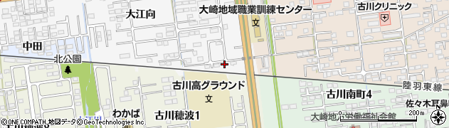 宮城県大崎市古川稲葉亀ノ子周辺の地図