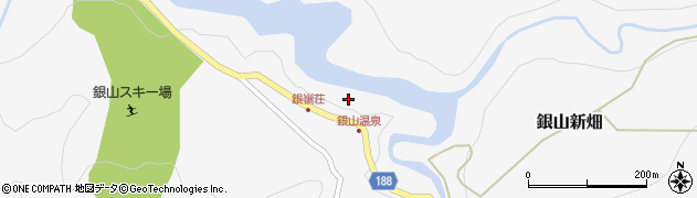 仙峡の宿銀山荘周辺の地図