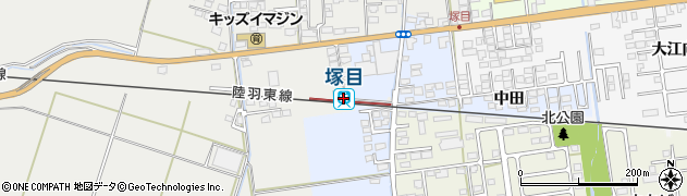 塚目駅周辺の地図