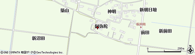 宮城県遠田郡美里町荻埣阿弥陀82周辺の地図