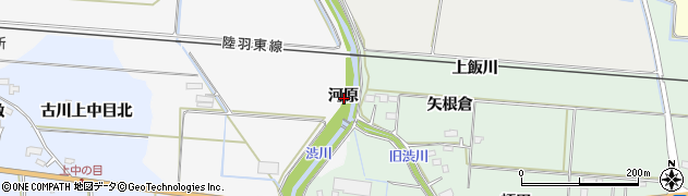 宮城県大崎市古川保柳河原周辺の地図