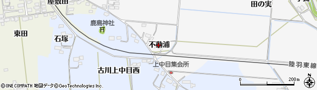 宮城県大崎市古川保柳（不動浦）周辺の地図
