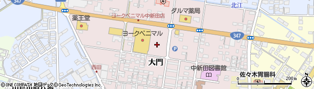 ヨークベニマル中新田店駐車場周辺の地図