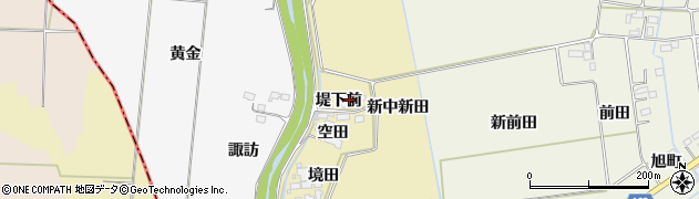 宮城県大崎市古川柏崎堤下前周辺の地図