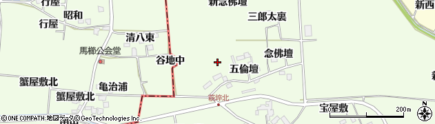 宮城県遠田郡美里町荻埣五倫壇周辺の地図