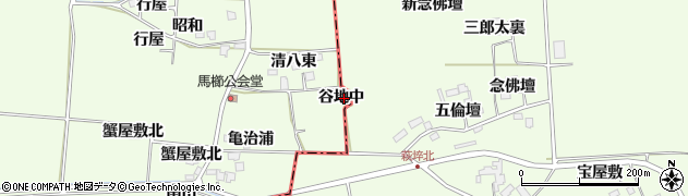 宮城県大崎市古川馬櫛谷地中周辺の地図