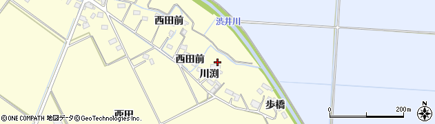 宮城県大崎市古川渋井（川渕）周辺の地図