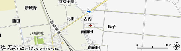 宮城県大崎市古川保柳（古内）周辺の地図