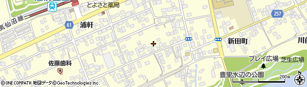 宮城県登米市豊里町新田町179周辺の地図