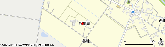 宮城県大崎市古川渋井（谷地裏）周辺の地図