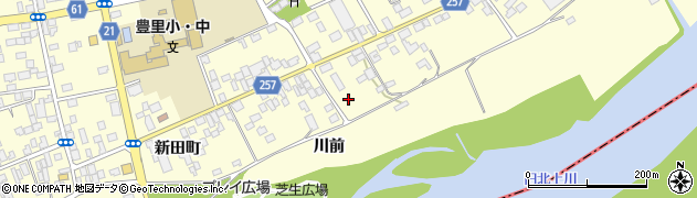 宮城県登米市豊里町（新田町）周辺の地図
