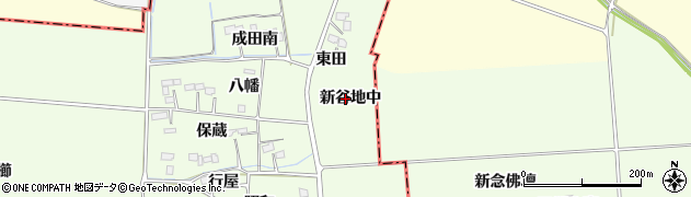 宮城県大崎市古川馬櫛新谷地中周辺の地図