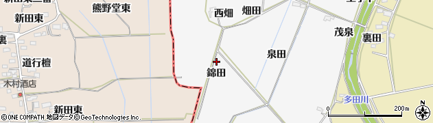 宮城県大崎市古川耳取（錦田）周辺の地図