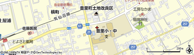宮城県登米市豊里町上町裏周辺の地図