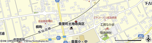 宮城県登米市豊里町新町周辺の地図