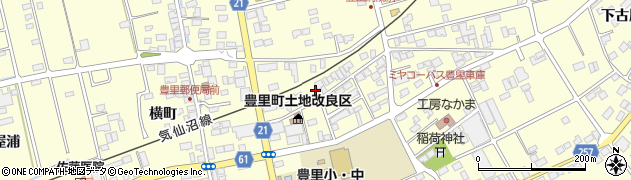 宮城県登米市豊里町（新町）周辺の地図