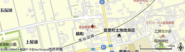 陸前豊里郵便局周辺の地図