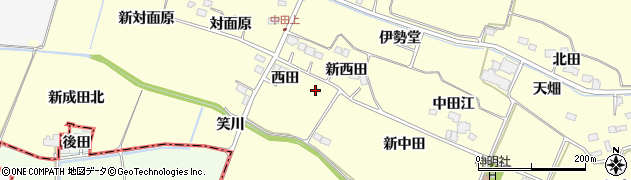 宮城県遠田郡美里町中埣西田周辺の地図