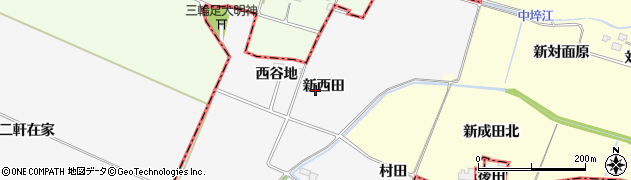 宮城県遠田郡美里町成田新西田周辺の地図