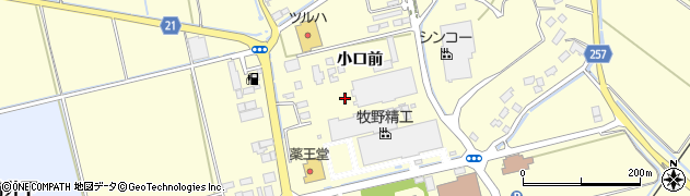 宮城県登米市豊里町小口前周辺の地図