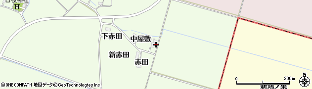 宮城県大崎市古川長岡針新中屋敷周辺の地図