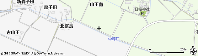 宮城県大崎市古川長岡針（新坊屋敷）周辺の地図