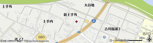 宮城県大崎市古川福浦新土手外周辺の地図