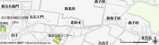 宮城県大崎市古川富長北田50周辺の地図