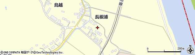 宮城県登米市豊里町長根浦周辺の地図