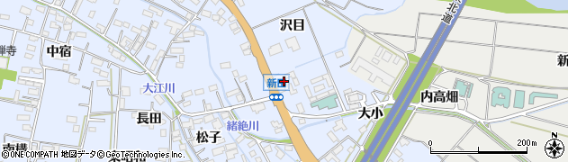 宮城県大崎市古川新田沢目周辺の地図
