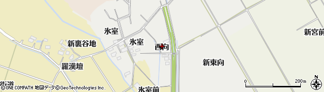 宮城県大崎市古川南沢（西向）周辺の地図