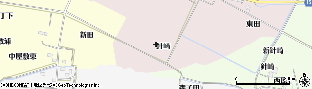 宮城県大崎市古川馬放（針崎）周辺の地図