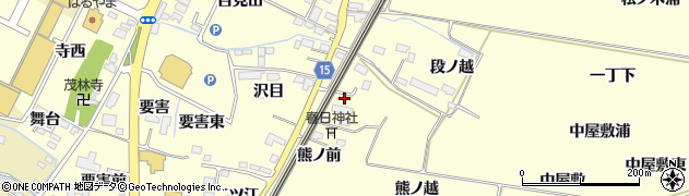 宮城県大崎市古川休塚熊野周辺の地図
