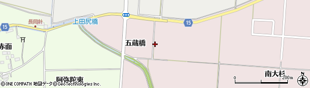宮城県大崎市田尻五蔵橋周辺の地図