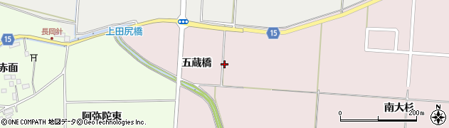 宮城県大崎市田尻（五蔵橋）周辺の地図
