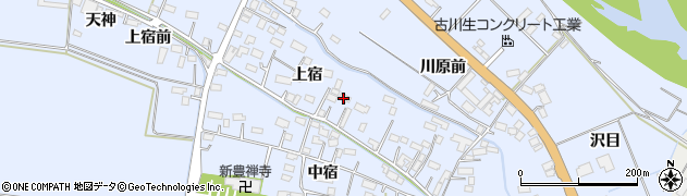 宮城県大崎市古川新田（上宿）周辺の地図